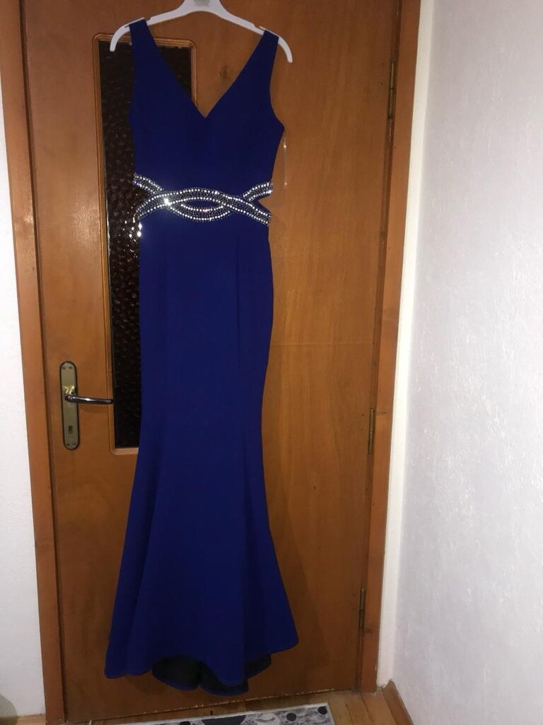 Gece mavisi tam balık izmir abiyesi - 5