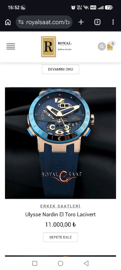 Ulysse nardin otomatik saat