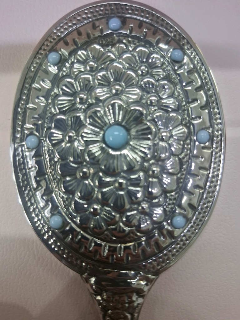 Antika Gümüş 925 ayar El Aynası 43 gr - 3