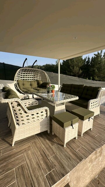 bahçe balkon mobilya rattan takımı oturma grubu