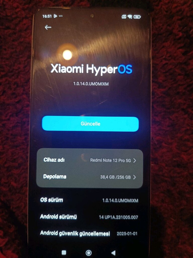 redmi note 12pro 5G YD 8+8/256 - 4