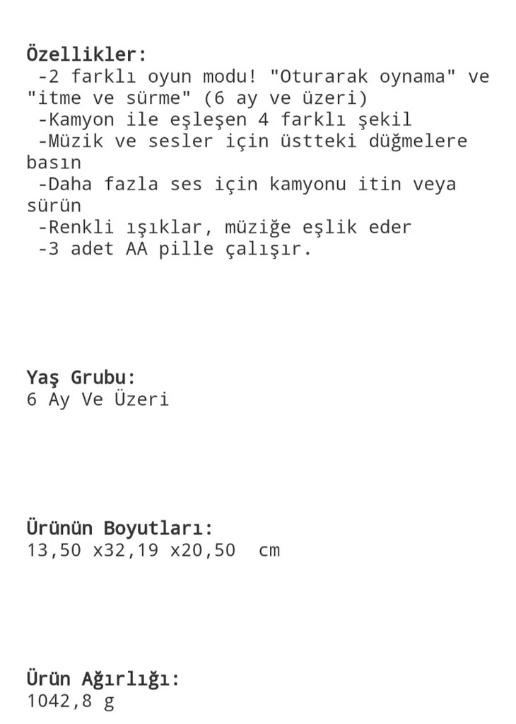 Fisher Price eğitici kamyon - 5