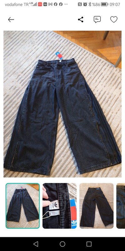Adidas denim jeans baggy pantolon