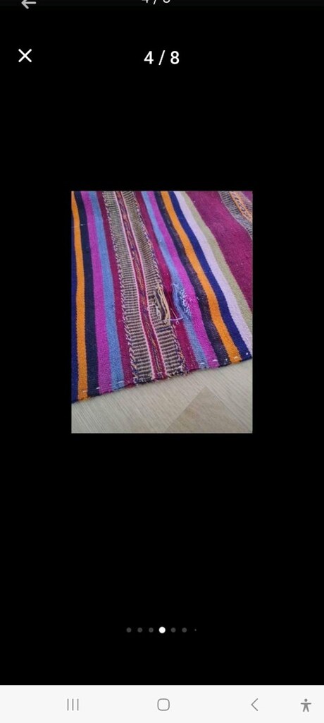 Muğla Milas El dokuması kök boya kilim - 6