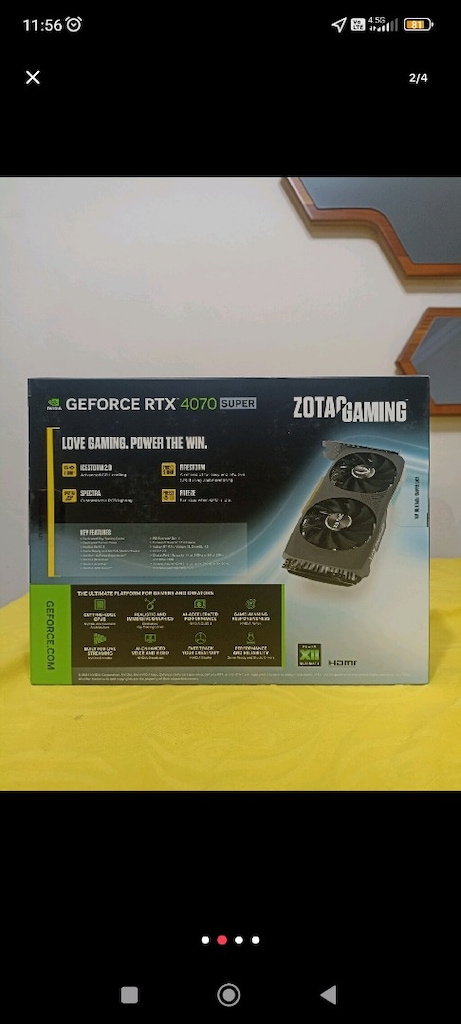 Kapalı kutu. Zotac RTX 4070 Süper. 12GB GDDR6. Son fiyat! - 2