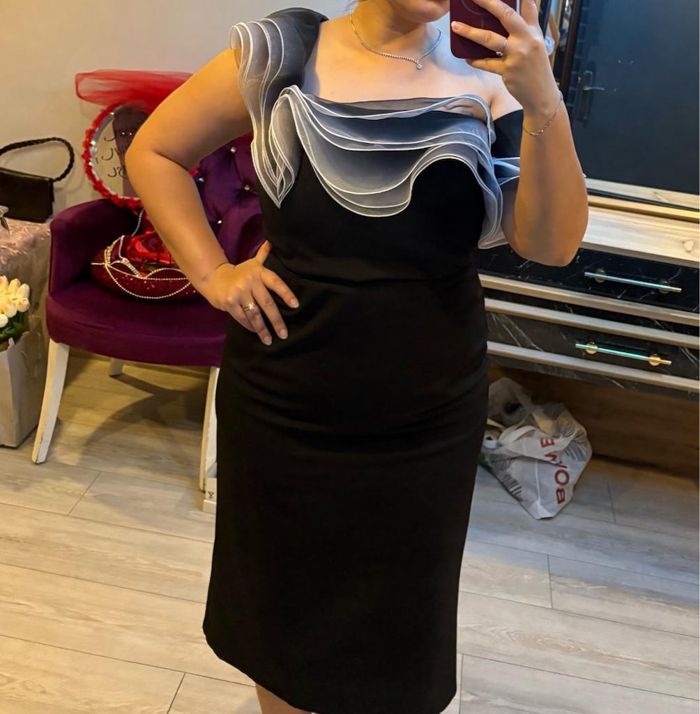 Rengin Volanlı Elbise - 2