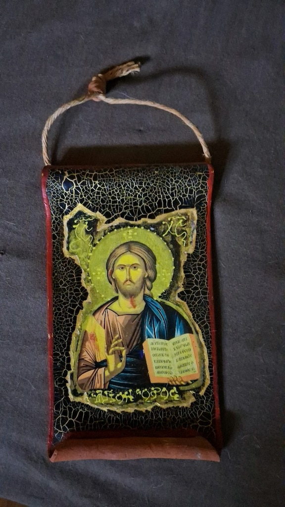 El Yapımı Seramik Hz. İsa Ikona - 2