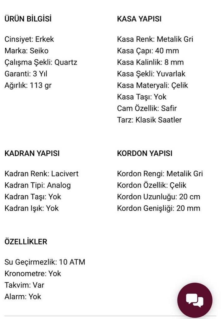 Seiko SEIUR309P Erkek Kol Saati – Sıfırdan Farksız - 2