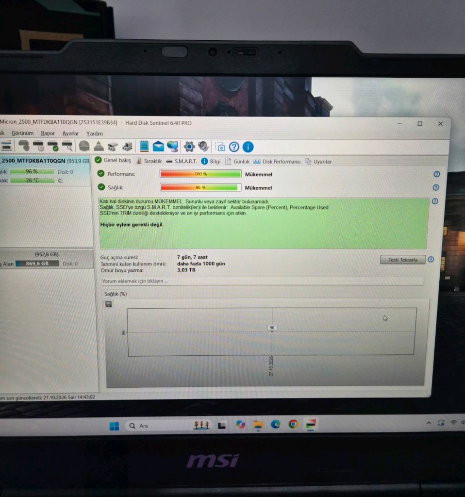 MSİ RTX 5060 İ7 13.NESİL 32 RAMLİ GARANTİLİ OYUN ÇİZİM LAPTOPU - 6