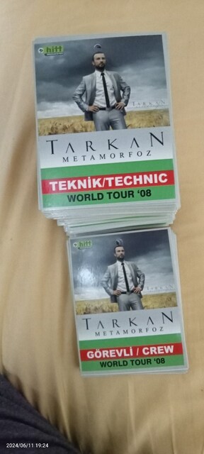 TARKAN 2008 metamorfoz konser turne kartları