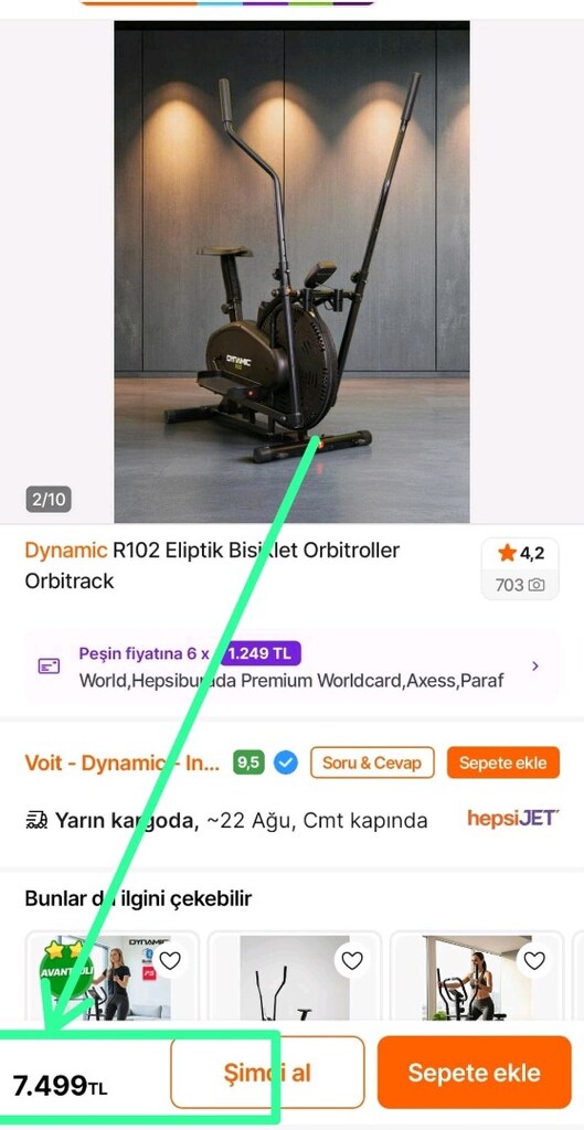 R102 ELİPTİK BİSİKLET ORBITROLLER ORBITRACK