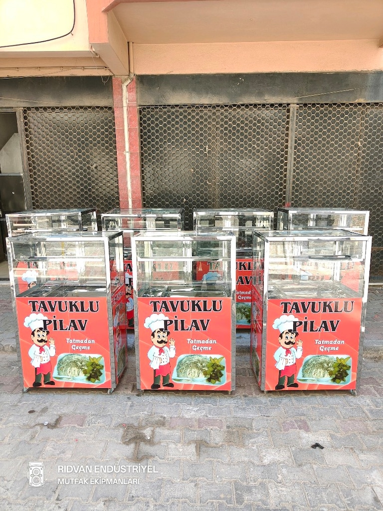 pilav tezgahı seyyar pilav arabası tavuklu nohutlu pilavcı tezgahı - 18