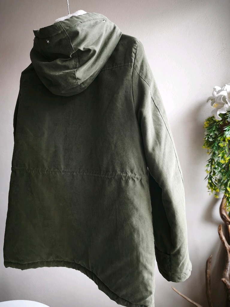 DeFacto İçi Peluş ve Kapitone Detaylı Haki Kadın Parka Mont – L Beden - 10