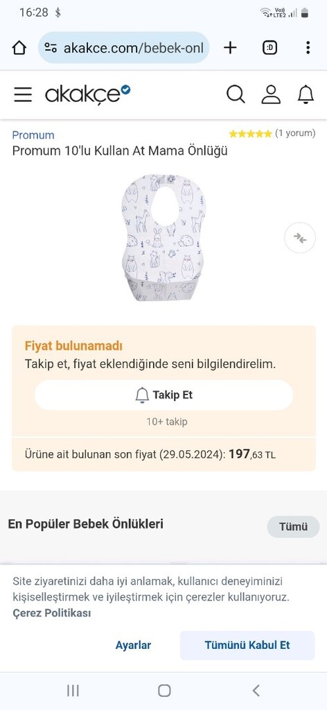 promun kullan at önlügü 10 adet