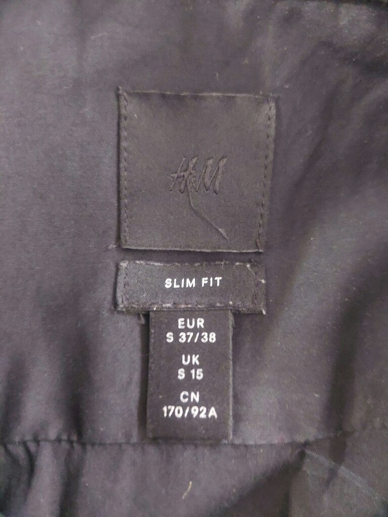 H&M erkek gece siyahı slim fit gömlek - 7