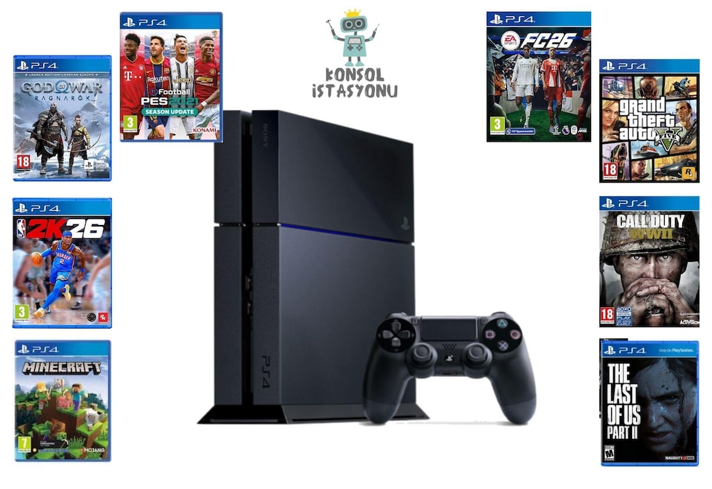 PLAYSTATION 4 MAT KASA 1 TB 20 OYUN YÜKLÜ TEK KOLLU GARANTİLİ - 2