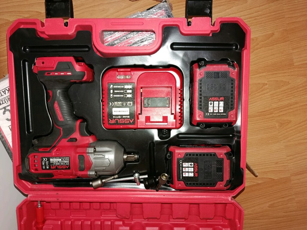 Assur ASR113 21 V 2.0 AH 800 NM Şarjlı Somun Sıkma Sökme Kırmızı - 3