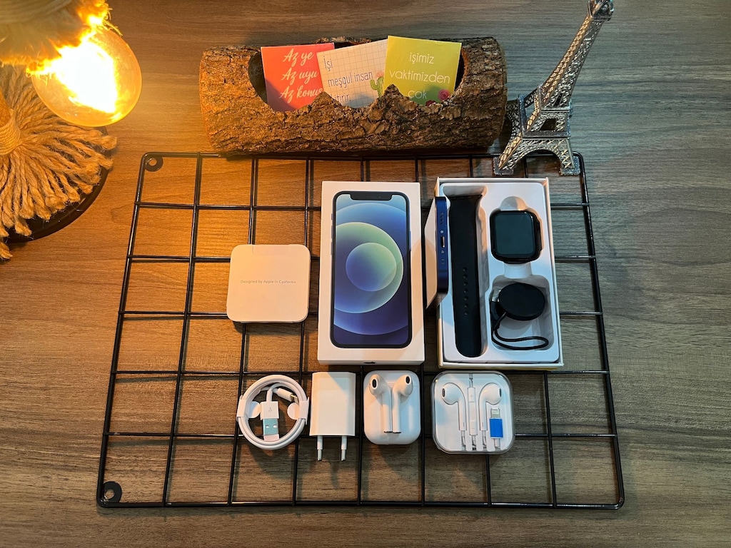 FULL AKSESUARLI İPHONE 12 BLUE - 7