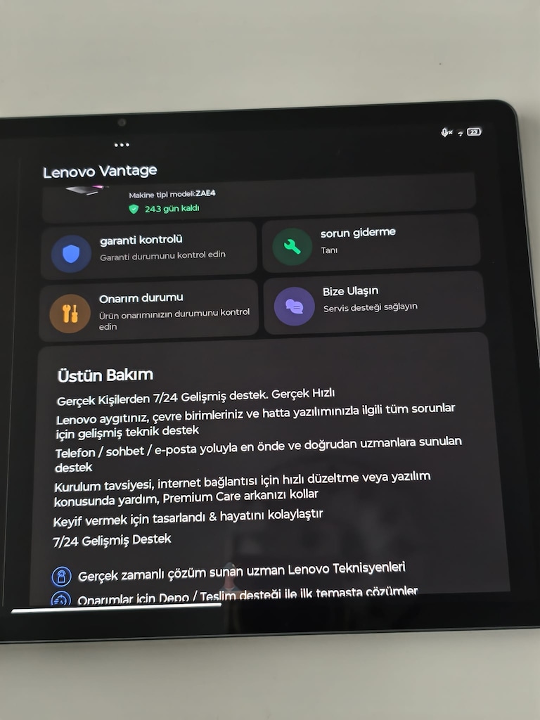 LENOVO TABLET 12.7 İNÇ - 8/256 - 3K EKRAN - DİMENSİTY 8300 - GARANTİLİ - 5