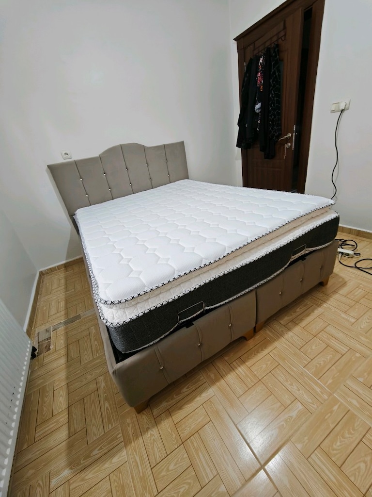 çift kişilik ortopedik yatak başlık ve baza - 4