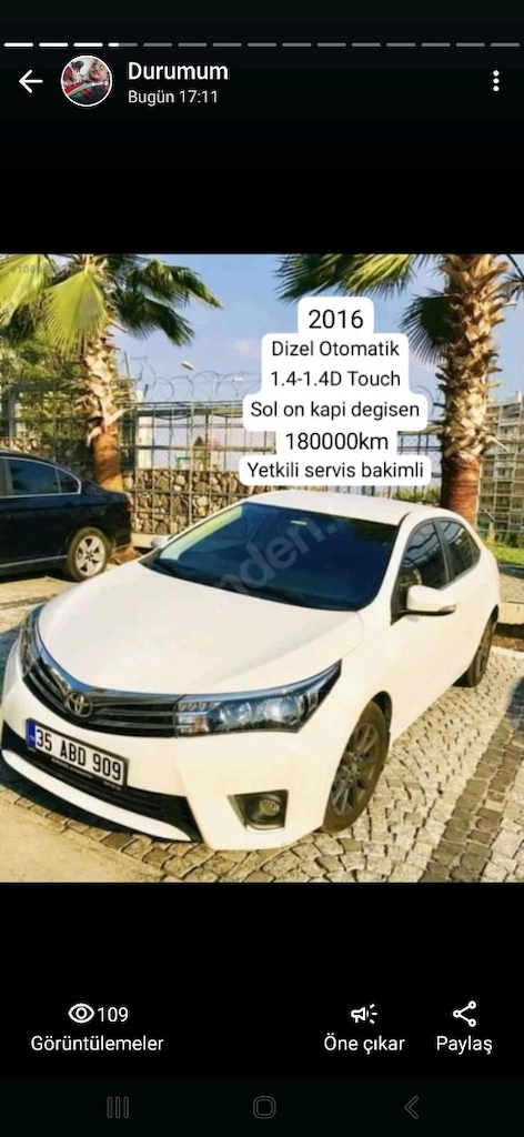 yetkili servis bakimli dizel otomatik corolla - 12