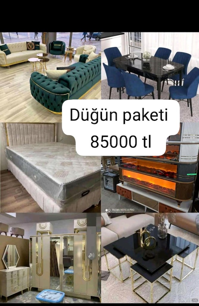 düğün paketi renk ve modelleri ile