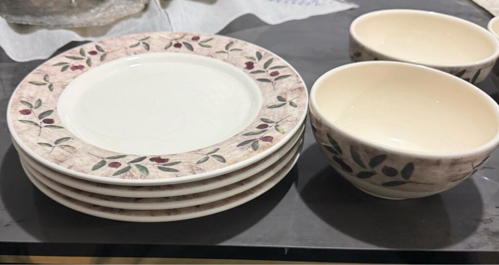 12 parça yemek takımı zeytin yaprağı motifli - 3