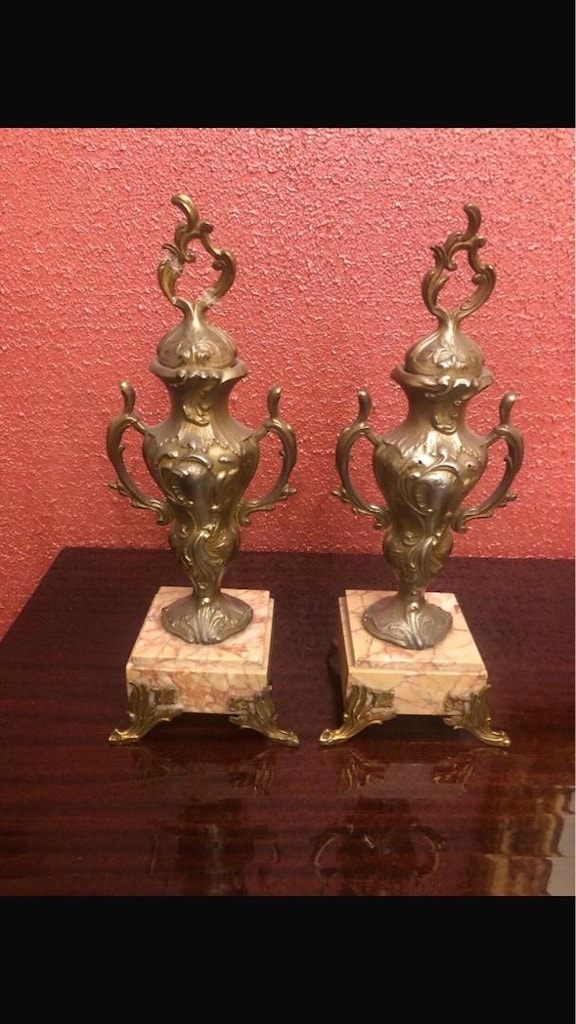 orijinal Napolyon dönemi, bronz şömine saat takımı - 4