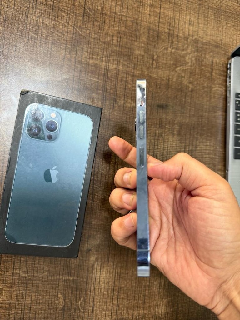 İPHONE 13 PRO MAX 128 GB MAVİ RENK PİL 82 HATASIZ - 9