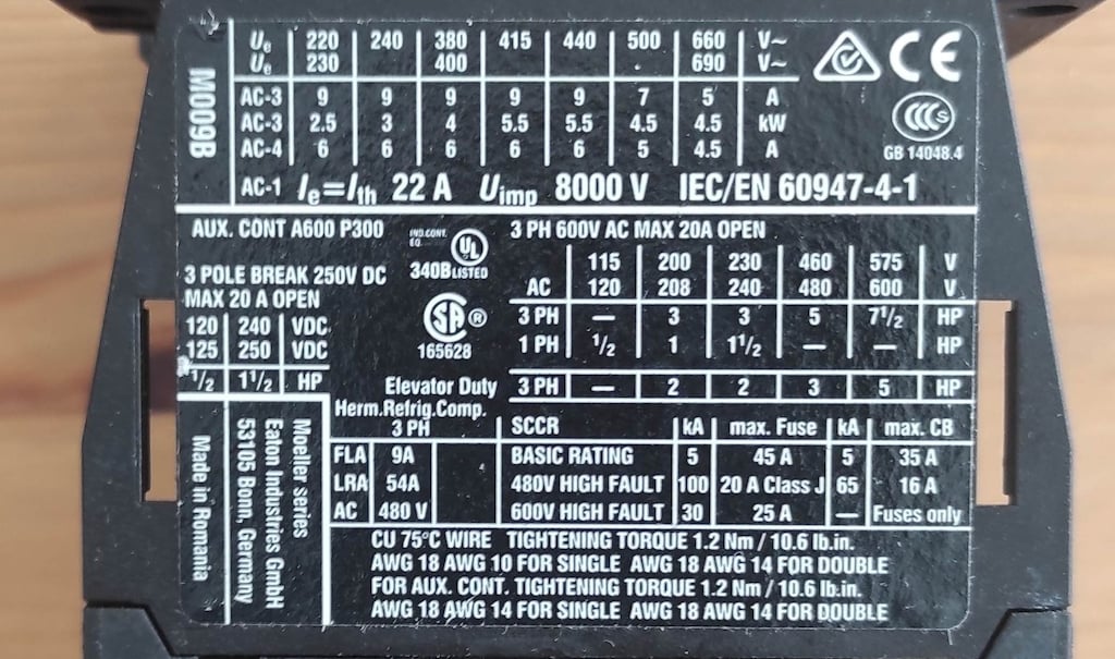 Eaton (Moeller) DILM9-10 Güç Kontaktörü (230V AC - 9A / 4kW) - 2