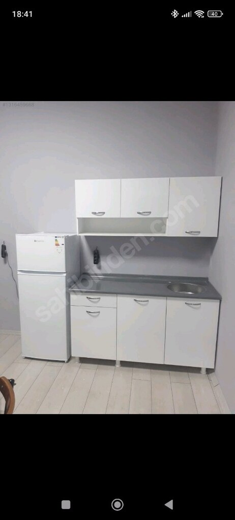 150 cm mutfak dolabı ve paslanmaz çelik evyeli mermerit tezgah - 6