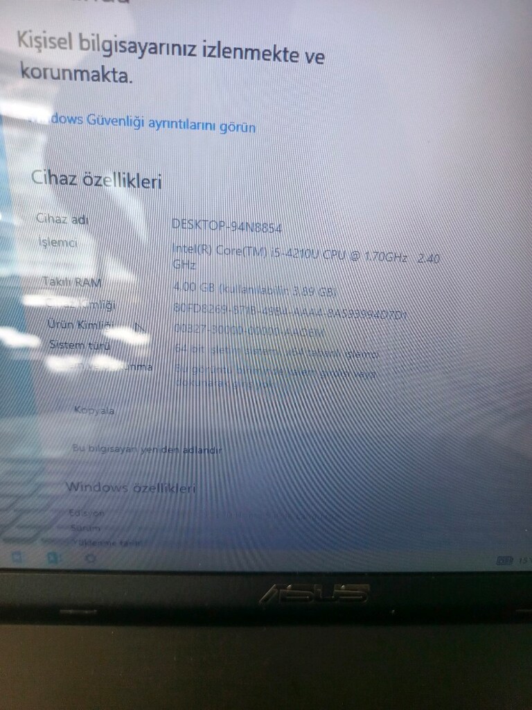asus i5 işlemci 4gb ram 120 ssd laptop - 3