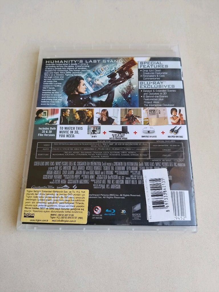 blu ray film 3D ve 2d birarada çift cdli - 3
