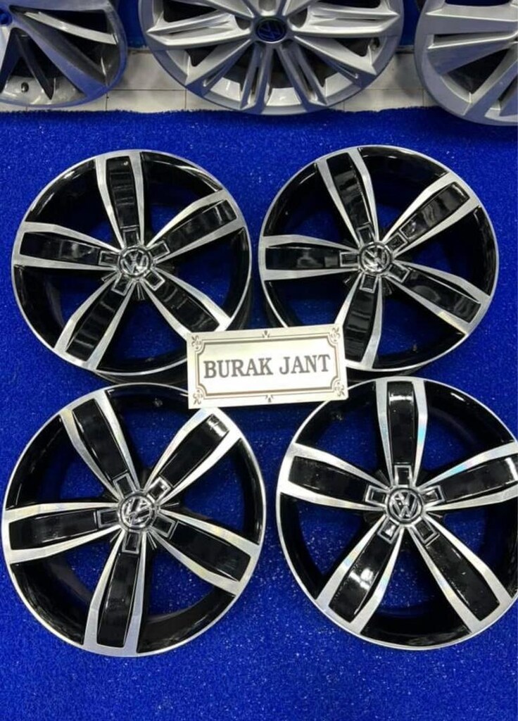 17 inç Orjinal hatasız 5x112 passat golf caddy Jetta uyumlu janttakım - 3
