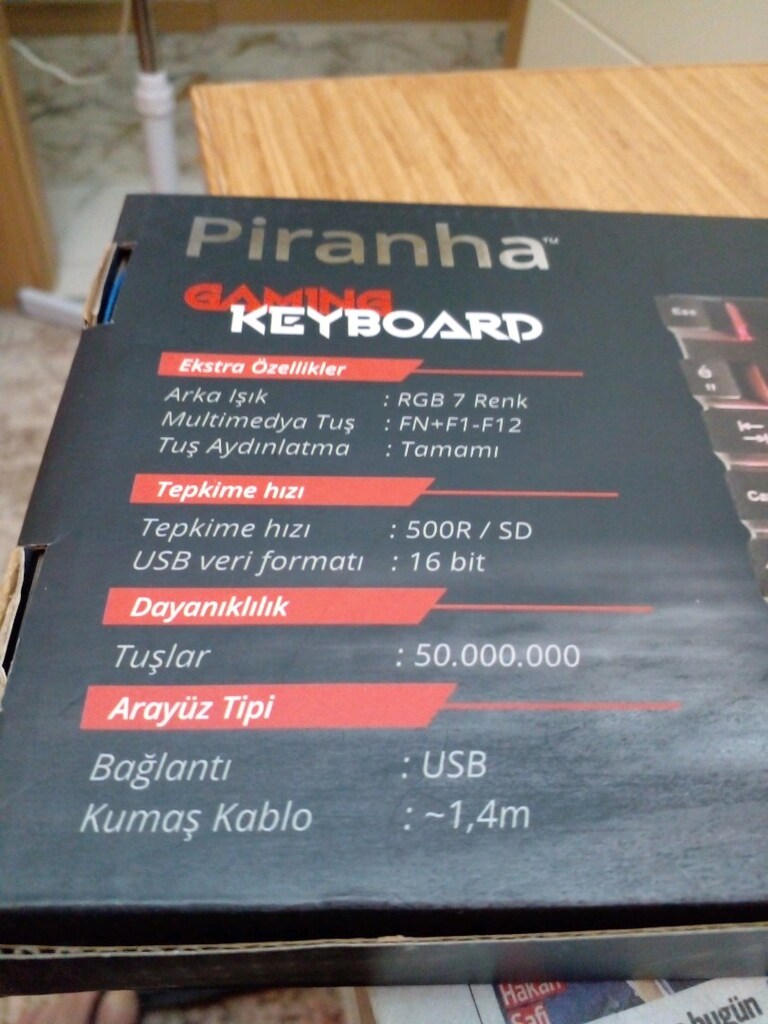 Piranha oyuncu klavyesi - 3