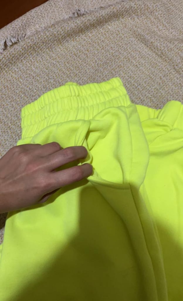 Neon Sarı kışlık Eşofman Altı - 3