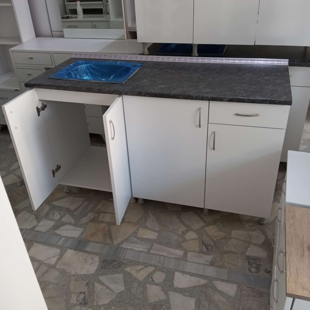 150 cm mutfak alt dolabı beyaz - 5