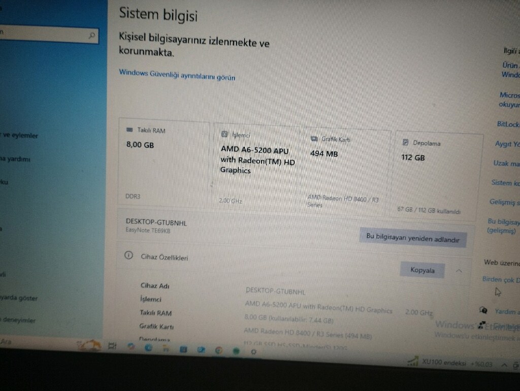 temiz leptop sağlam çalışıyor özellikleri resimde var - 5