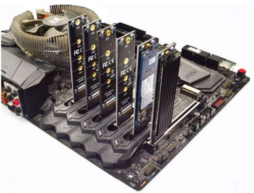 4391 M.2 Nvme Ssd Ngff To Pcie 3.0 X1 Adaptör M Key Kart Çevirici Dönü - 4