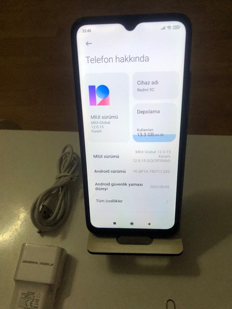 Redmi 9 C gb .64 rem..4 şarj cihazı ve iğne ile verecem orijinal cihaz - 3
