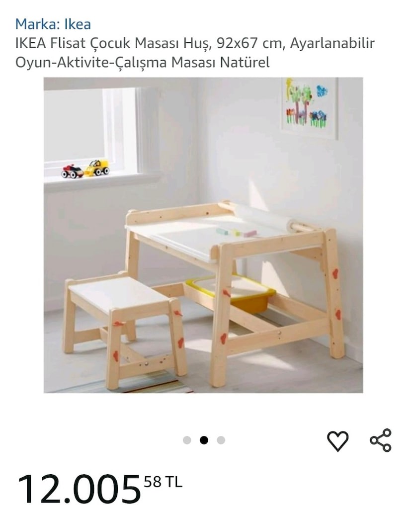 ikea ayarlanabilen çalışma masası - 2