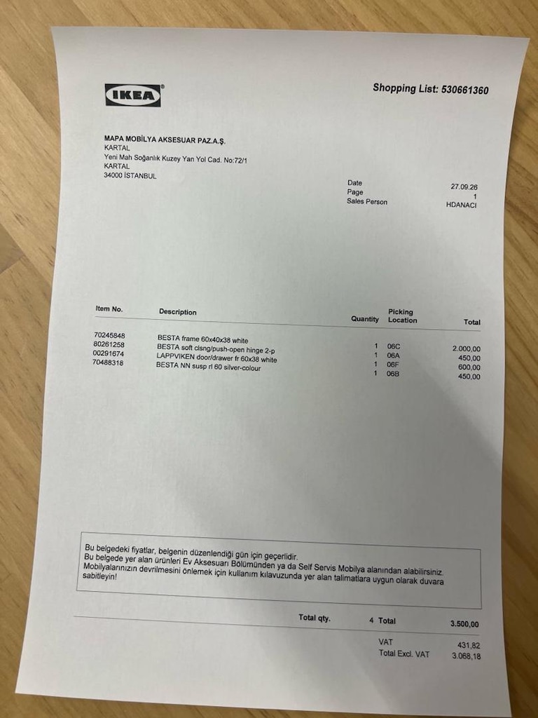 Ikea Besta 60*40*38 beyaz asma dolap - 6