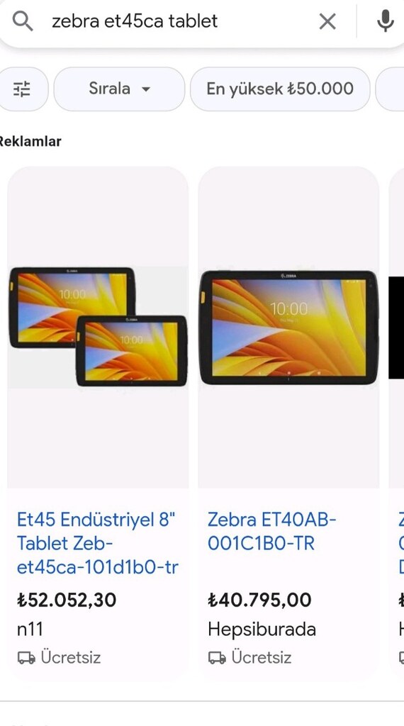ZEBRA ET45CA Endüstriyel Tablet - Barkod/Karekod Okuma - 6