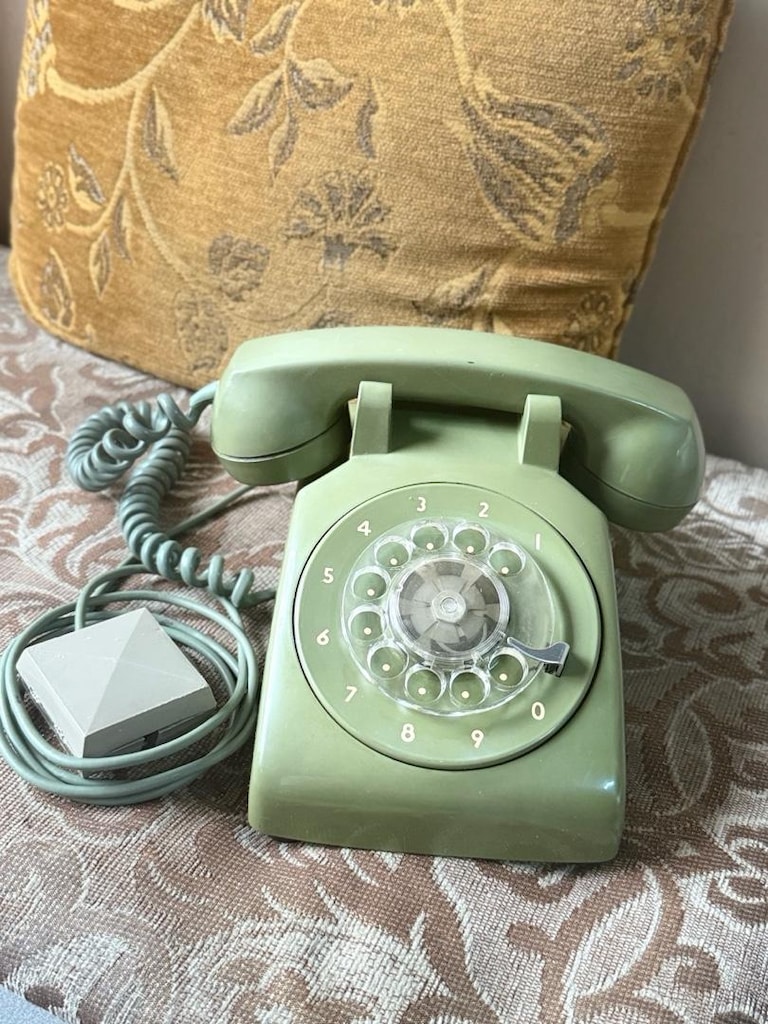 Antika Yeşil Çevirmeli Telefon - 2