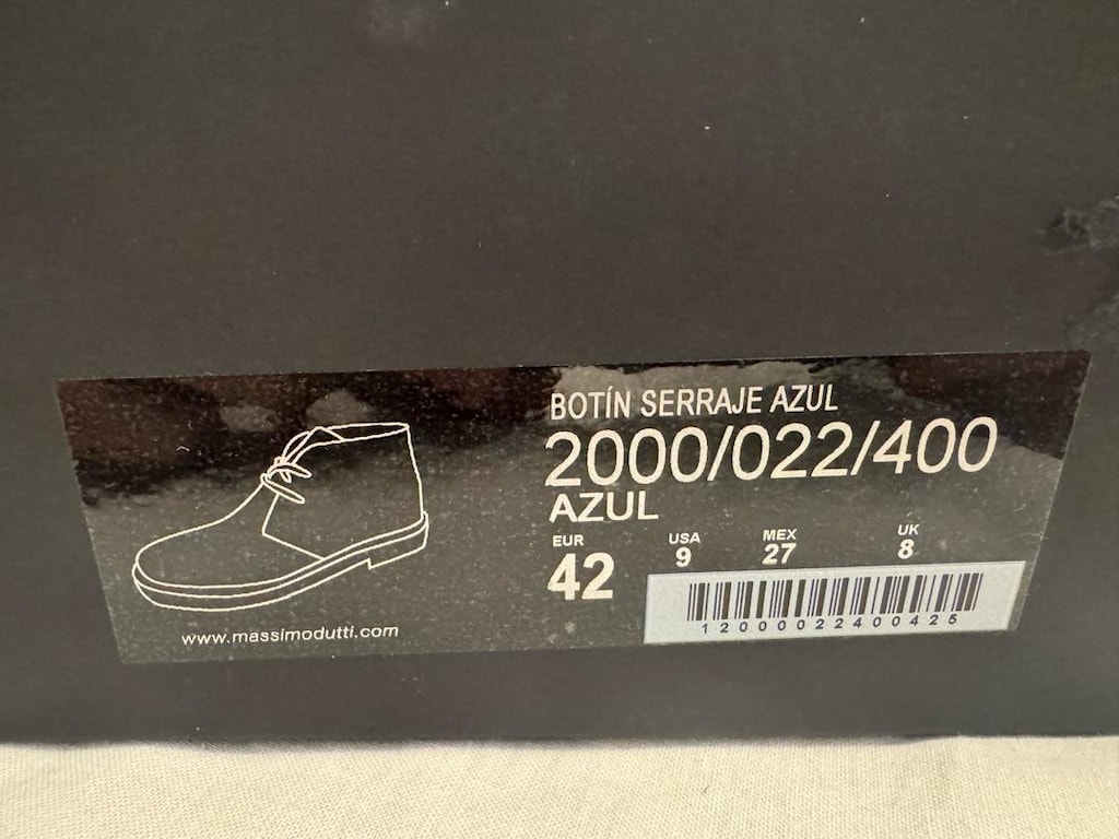 Massimo Dutti Lacivert Süet Bot Botin Seraje Azul - 6