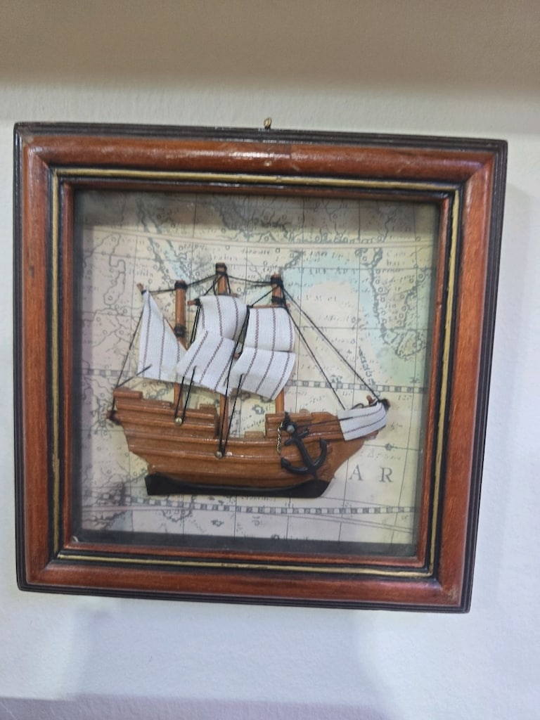 Fransız Vintage Denizcilik Temalı 3D Ahşap Çerceve Gemi panosu dekor - 5