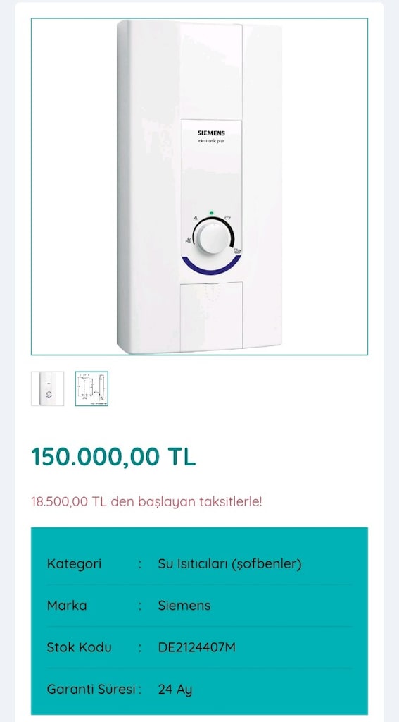 Ani Su ısıtıcı Siemens Şohben - 3
