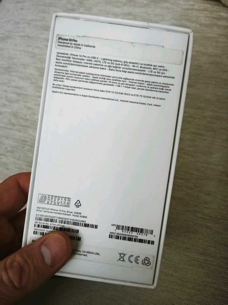 iPhone 14 pro 256 gb silver boş kutu - 3