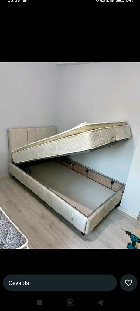 Tek kişilik baza Başlık petli yatak takım sandıklı baza - 2