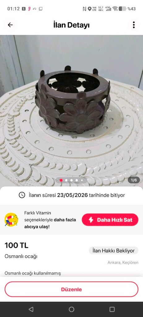 Dekoratif Kristal, Ferforje ve Toprak Küp Ürünler - 3